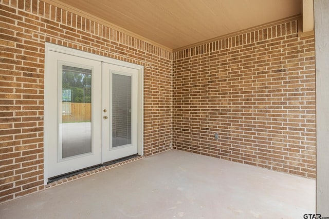 view of patio / terrace featuring french doors