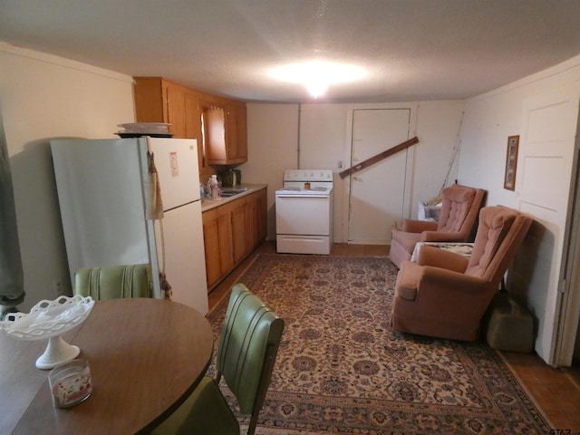 kitchen with white appliances