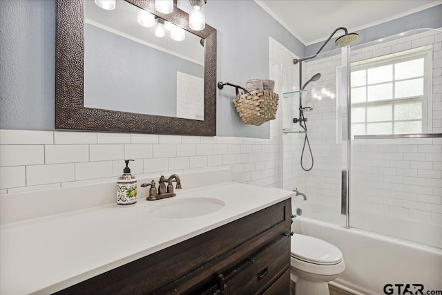 3268 Farm Rd Unit 1487, Bogata, TX 75417 - bathroom featuring vanity, crown molding, and washtub / shower combination