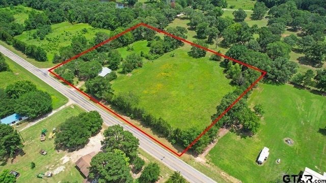 3268 Farm Rd Unit 1487, Bogata, TX 75417 - aerial view of property and surrounding area with property parcel outlined