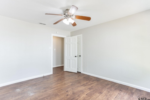 620 Dulse St, Tyler, TX 75701 - spare room featuring ceiling fan and wood finished floors