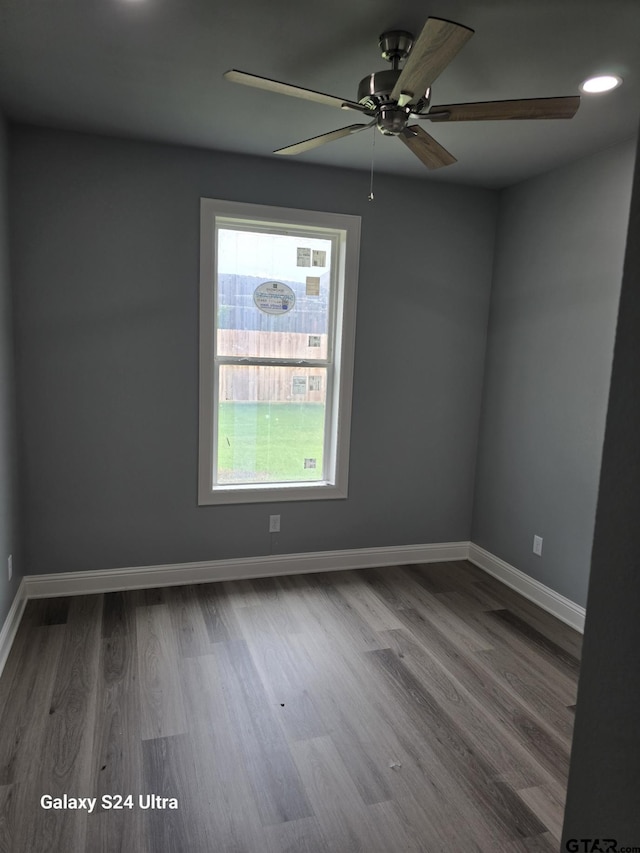 913 Alex Dr, Whitehouse, TX 75791 - empty room with a ceiling fan and wood finished floors
