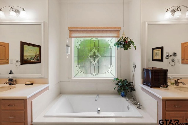 4007 Spartanburg Ln, Tyler, TX 75701 - full bathroom with a garden tub and vanity
