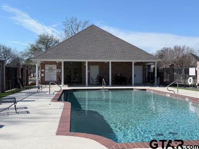 view of pool with a patio