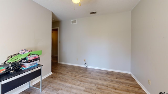 empty room featuring light wood-type flooring