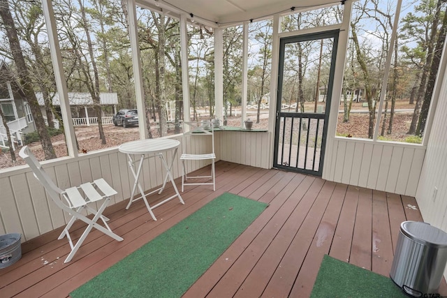 view of sunroom / solarium