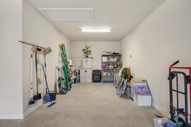 view of storage room