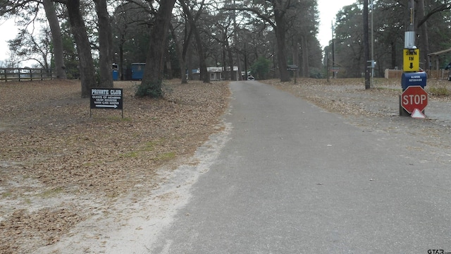 view of road featuring driveway