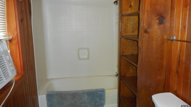 full bathroom with tub / shower combination and toilet