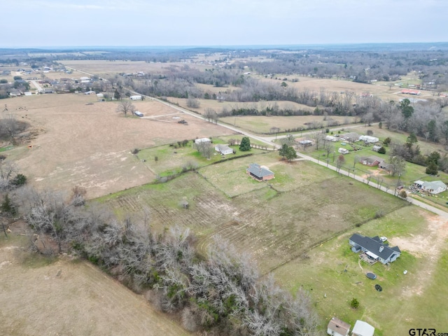 bird's eye view featuring a rural view