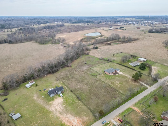 drone / aerial view featuring a rural view