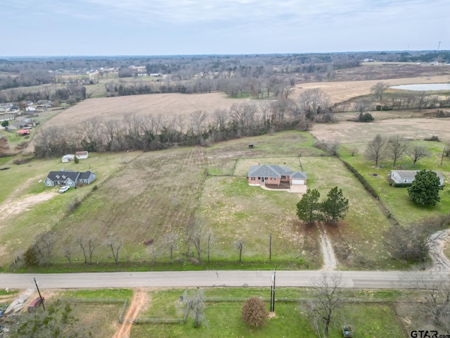 drone / aerial view featuring a rural view