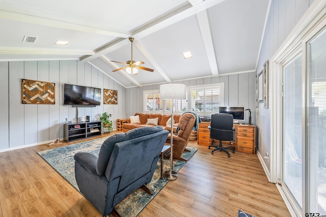 2600 Boldt Ave, Tyler, TX 75701 - living room featuring an office area, light wood-style flooring, and ceiling fan