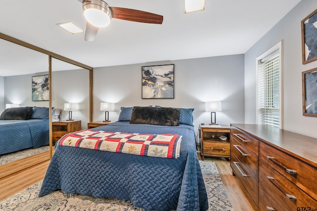 2600 Boldt Ave, Tyler, TX 75701 - bedroom featuring light wood-type flooring and a ceiling fan