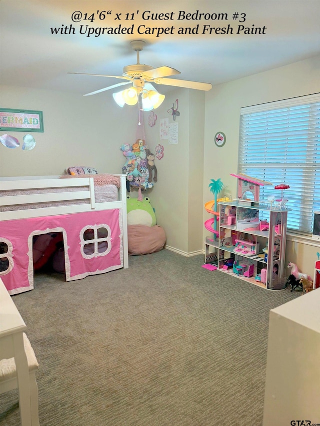 12260 Wild Horse, Tyler, TX 75706 - bedroom with carpet and ceiling fan