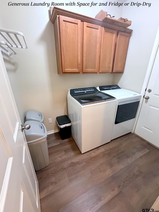 12260 Wild Horse, Tyler, TX 75706 - laundry room featuring washing machine and dryer, light wood-type flooring, and cabinet space