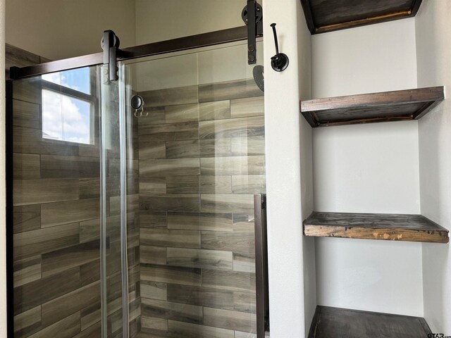 bathroom with walk in shower