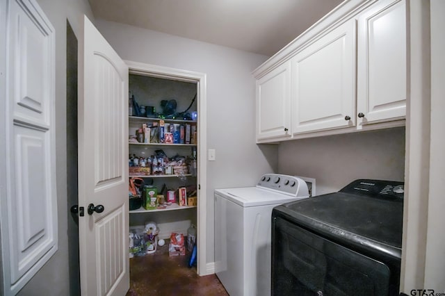 18424 Whipporwill, Flint, TX 75762 - laundry room featuring separate washer and dryer and cabinet space
