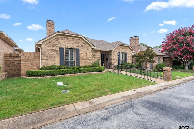 507 Hyde Park, Tyler, TX 75701 - single story home with a chimney, brick siding, and roof with shingles