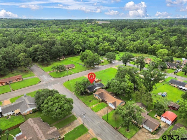 800 Neches Dr, Tyler, TX 75702 - aerial view of residential area with a forest