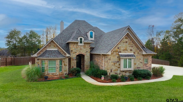 view of front of house featuring a front yard