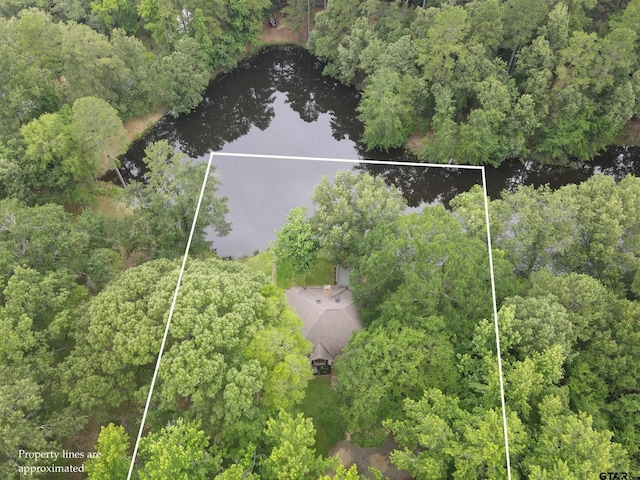 414 Winding Ln, Mount Vernon, TX 75457 - view of property location featuring property boundaries highlighted and a nearby body of water