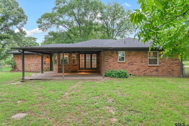 1004 Bunny Rabbit Rd, Athens, TX 75751 - rear view of property featuring brick siding and a patio