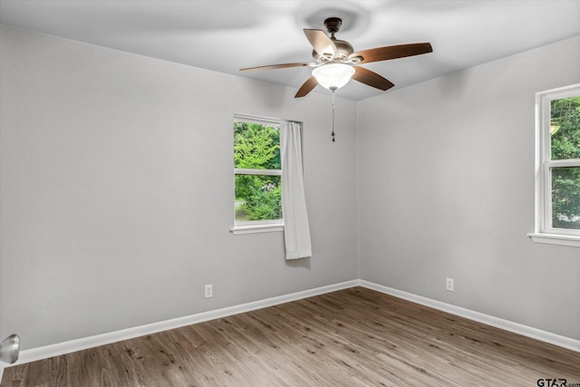 1004 Bunny Rabbit Rd, Athens, TX 75751 - unfurnished room featuring light wood finished floors and a ceiling fan