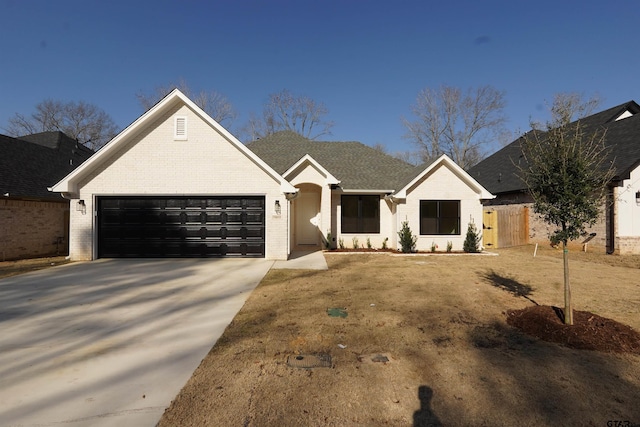 modern farmhouse with a garage