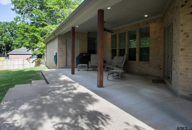11831 Smallwood Dr, Flint, TX 75762 - view of patio featuring ceiling fan