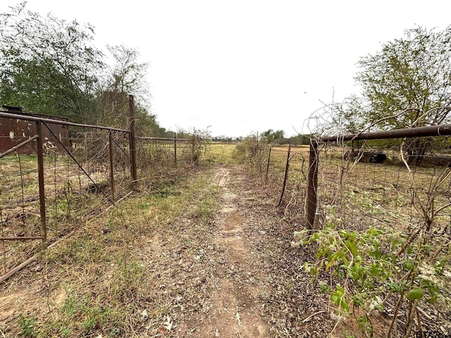 view of road featuring a rural view