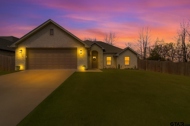 10071 Dayspring, Flint, TX 75762 - view of front of home featuring an attached garage and concrete driveway