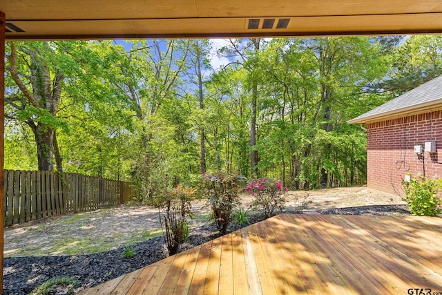 wooden terrace with fence