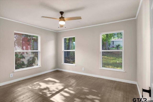 1330 Graham Dr, Tyler, TX 75701 - spare room with baseboards, plenty of natural light, and wood finished floors