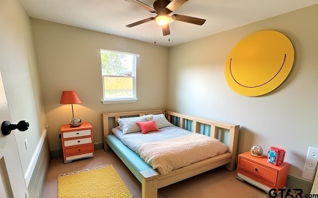 641 N Weldon St, Frankston, TX 75763 - bedroom featuring carpet and a ceiling fan