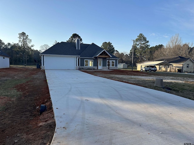 view of front of home with a garage