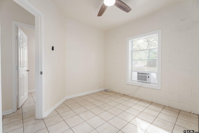 1910 E Lake St, Tyler, TX 75701 - unfurnished room with ceiling fan, light tile patterned floors, and cooling unit