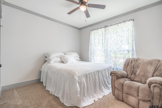 15348 C R 169, Tyler, TX 75703 - bedroom featuring ornamental molding, light carpet, and ceiling fan