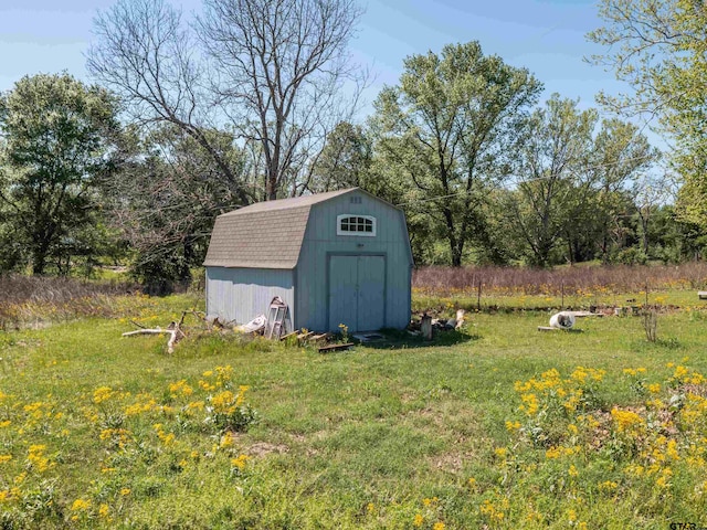 view of shed