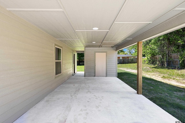 view of patio with fence