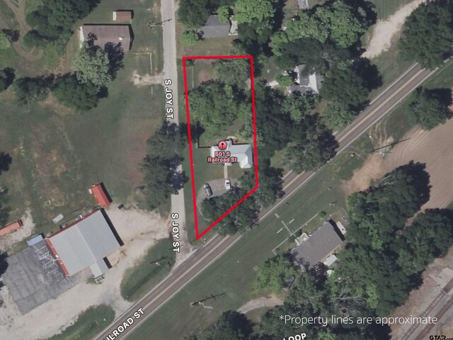 501 S Railroad St, Troup, TX 75789 - map of property location featuring property parcel outlined