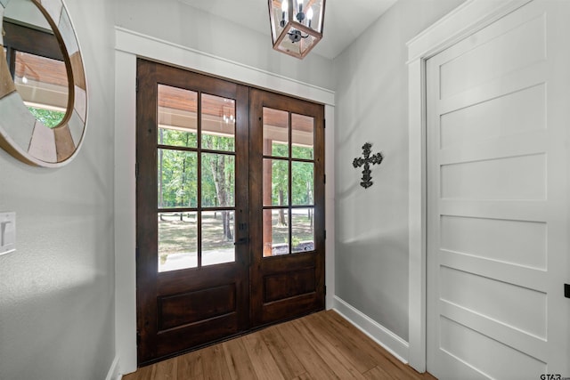 14607 Reserve Ct, Tyler, TX 75707 - entryway featuring french doors and wood finished floors