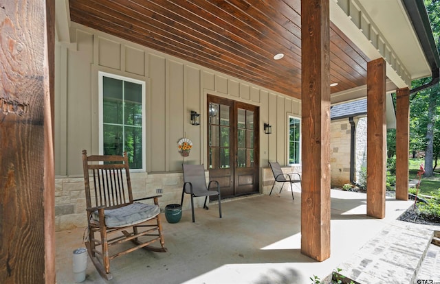 14607 Reserve Ct, Tyler, TX 75707 - covered porch with french doors