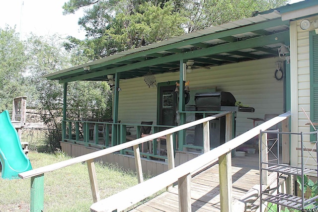 view of wooden terrace