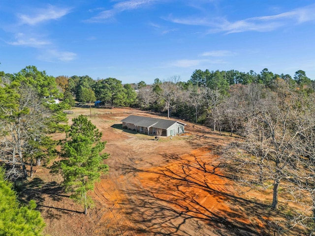 drone / aerial view with a rural view