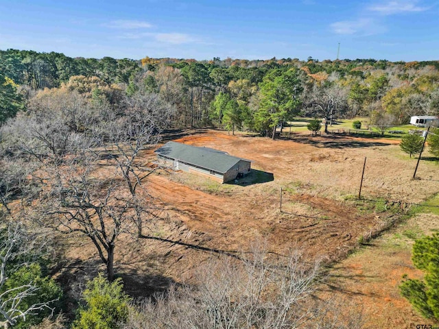 drone / aerial view with a rural view