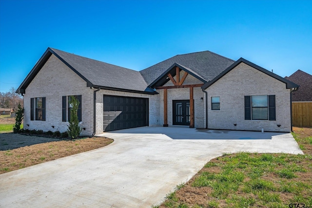 view of front of home featuring a garage