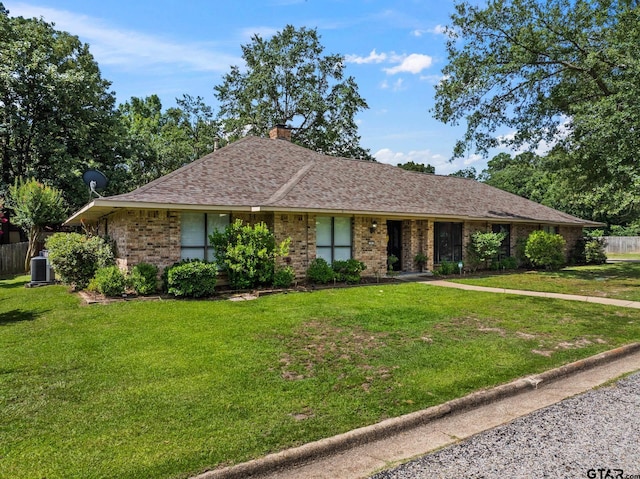 1801 N Fairway, Mount Pleasant, TX 75455 - ranch-style home featuring brick siding and a chimney