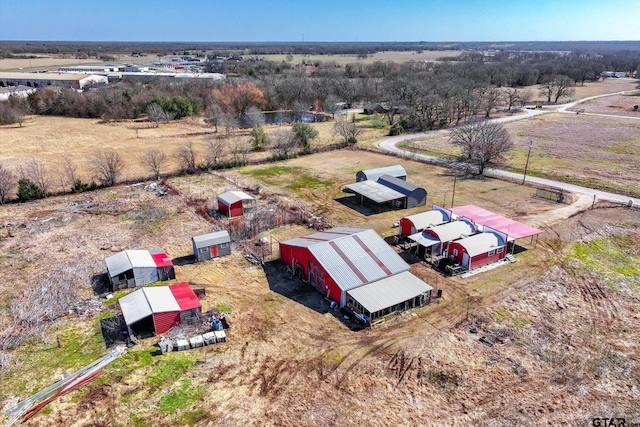 bird's eye view with a rural view