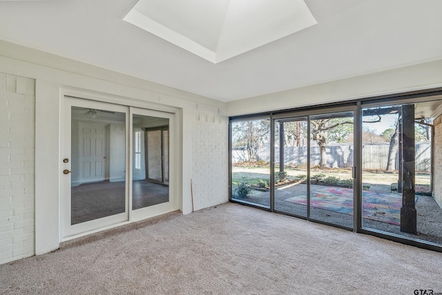 unfurnished sunroom with a healthy amount of sunlight